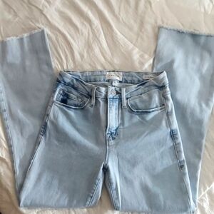 Frame Denim Le Crop Mini Boot Denim Light Blue Women's Jeans Sz 25